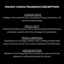 Load image into Gallery viewer, WVC 16 oz - Soy Candle Amber Jar Hand Poured - 2 Wick - Slow Burn - Holiday Scents