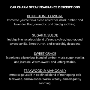 Scented Car Charm Fragrance Spray - Keep Car Smelling Fresh