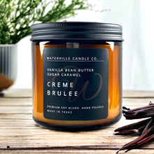 Load image into Gallery viewer, Creme Brulee 9oz Amber Jar Candle
