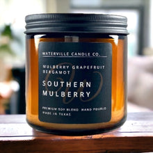 Load image into Gallery viewer, Southern Mulberry 9oz Amber Jar Candle
