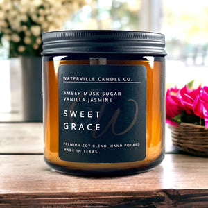 Sweet Grace 9oz Amber Jar Candle