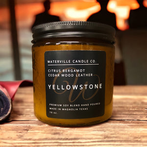 Yellowstone 16oz Amber Jar Candle
