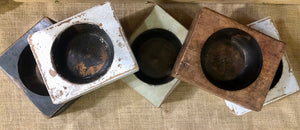 Black 1 hole wooden bowl