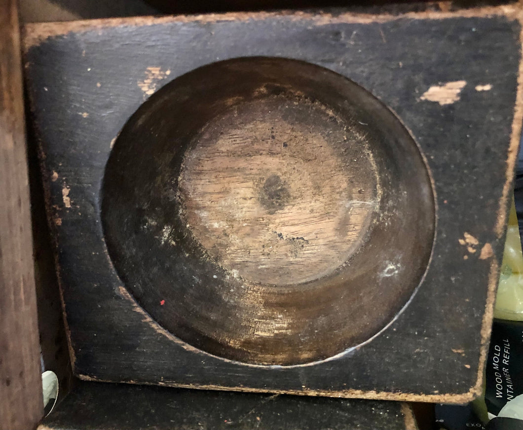 Black 1 hole wooden bowl